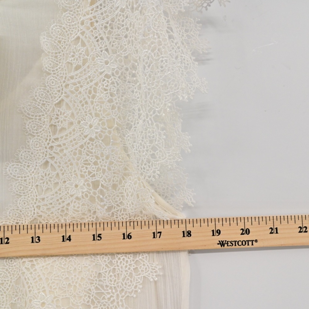 Sundance Boho Lace Maxi Dress Womens Size 10 White Cottagecore Romantic Hippie - Picture 4 of 9